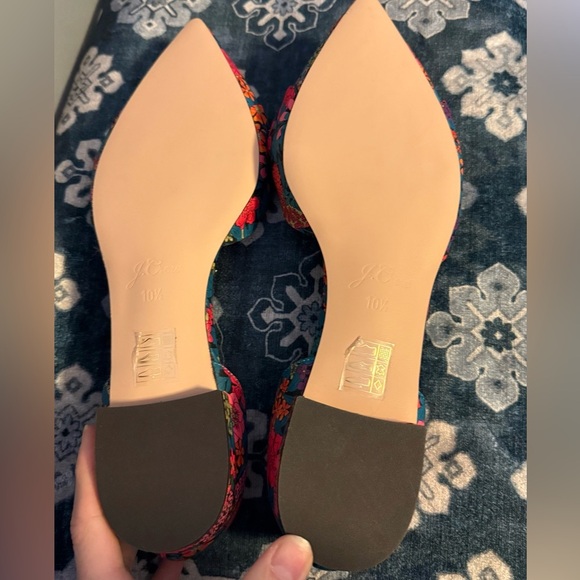 J crew pointed toe knot flats mixed liberty floral print size 10 new - Picture 4 of 4